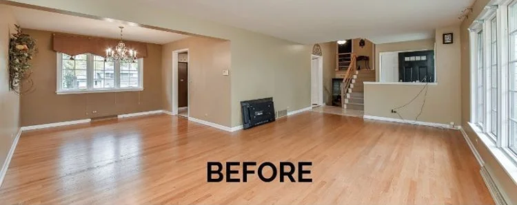 Living room renovation before